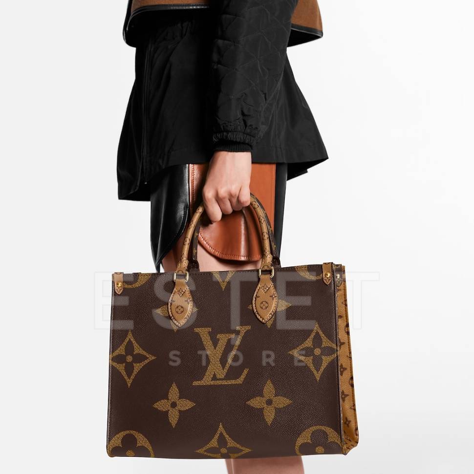 Сумка Louis Vuitton Onthego Mm Коричнево-бежевая