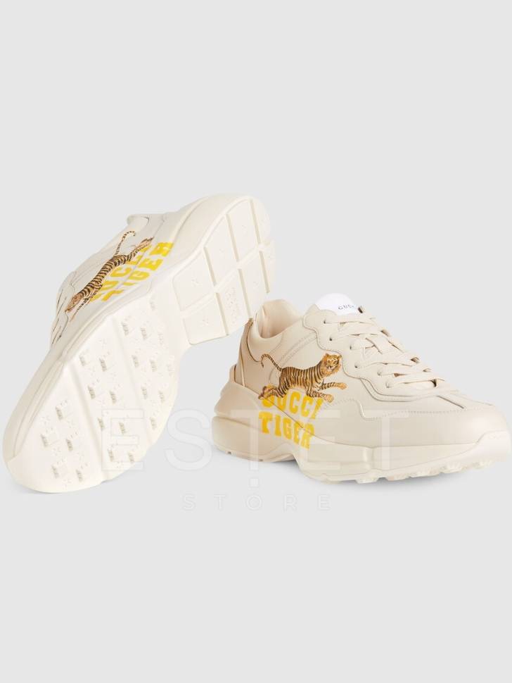 Кроссовки Gucci Tiger Бежевые