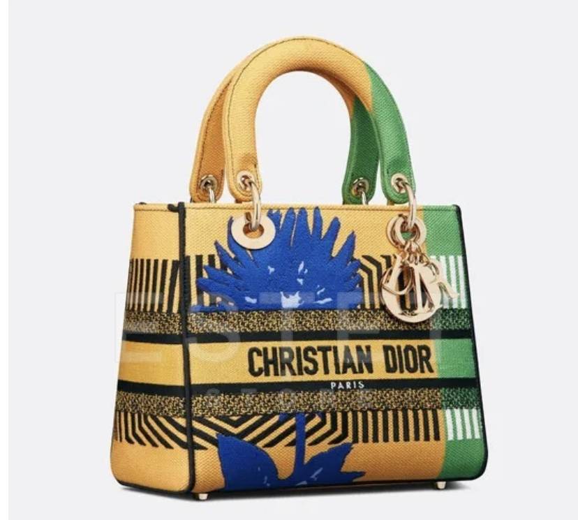 Сумка Dior Lady D-lite Желтая