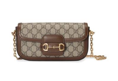 Сумка Gucci Horsebit 1955 Бежевая