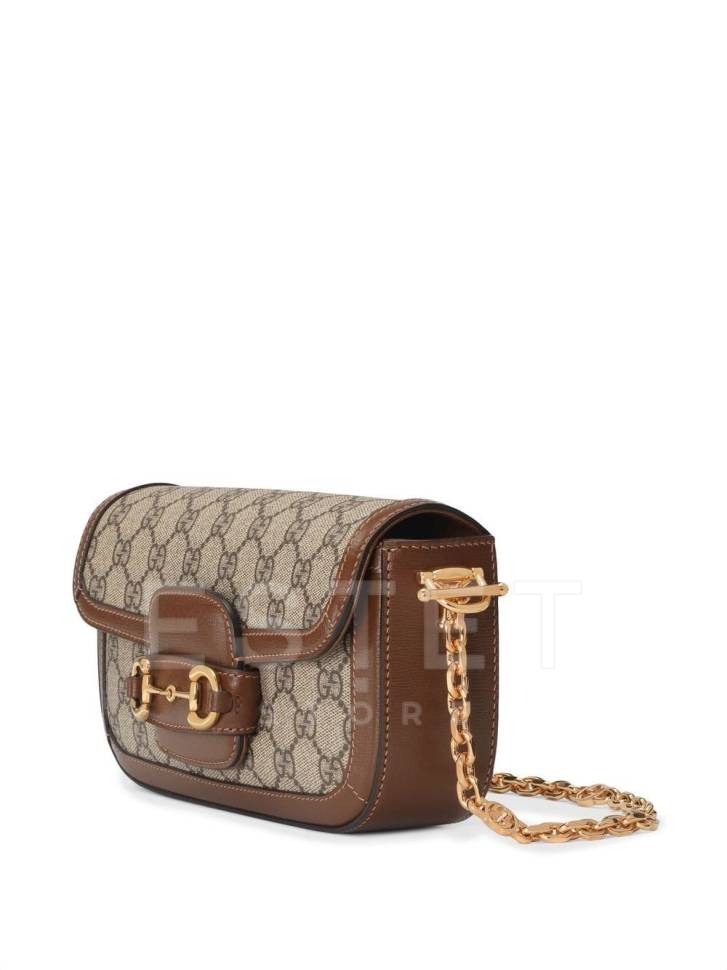 Сумка Gucci Horsebit 1955 Бежевая