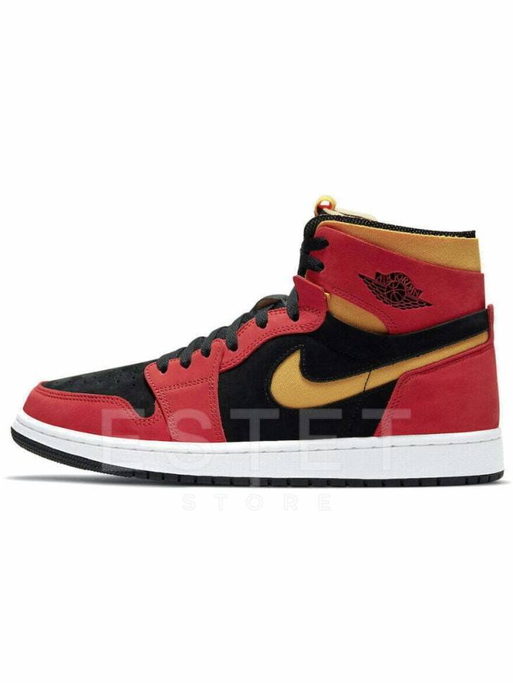 Кроссовки Nike Air Jordan 1 High Zoom Air Cmft Black Chile Red Красные