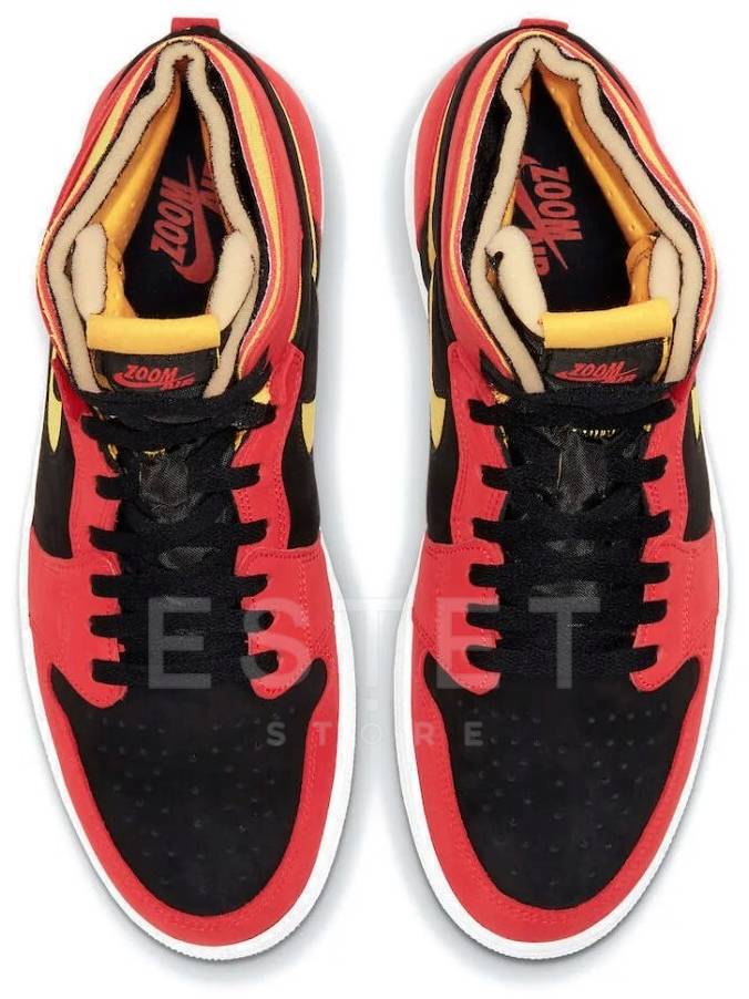 Кроссовки Nike Air Jordan 1 High Zoom Air Cmft Black Chile Red Красные