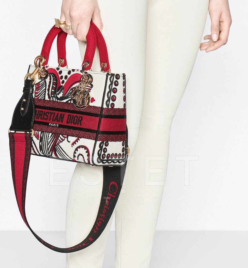 Сумка Dior Lady D-lite Красная