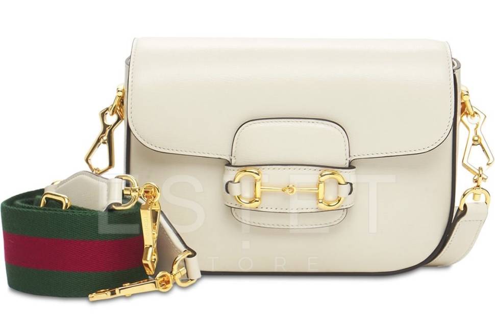 Сумка Gucci Horsebit 1955 Белая