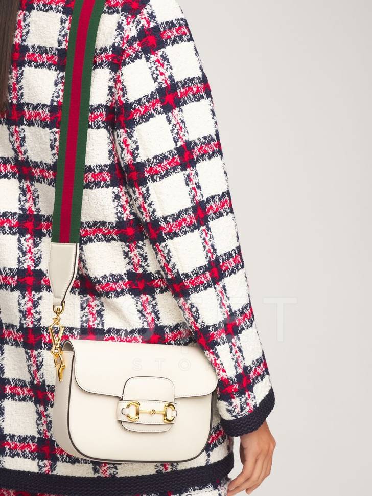 Сумка Gucci Horsebit 1955 Белая