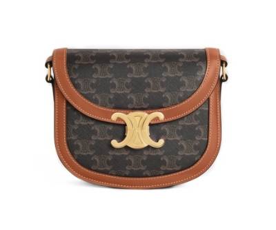 Сумка Celine Besace Triomphe Темно-коричневая