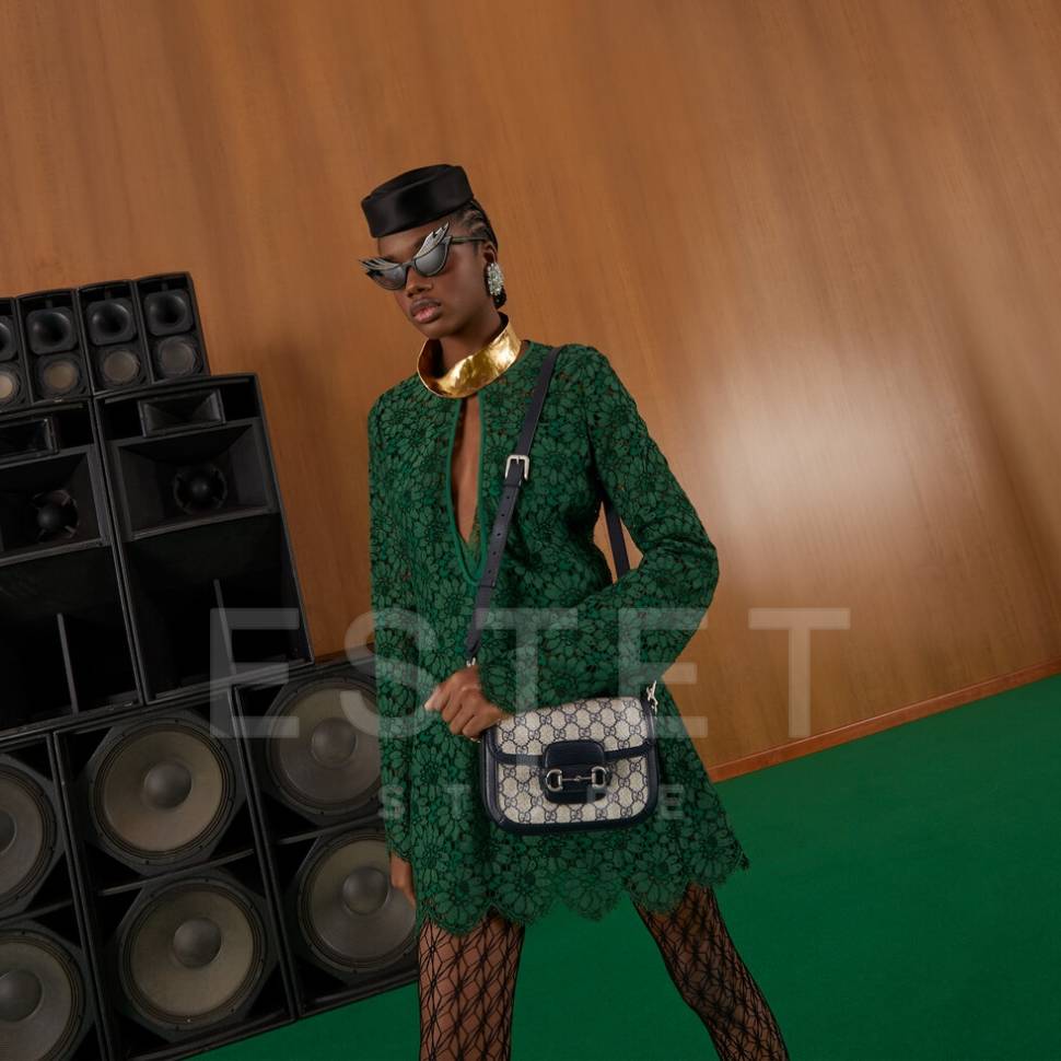Сумка Gucci Horsebit 1955 Бежевая
