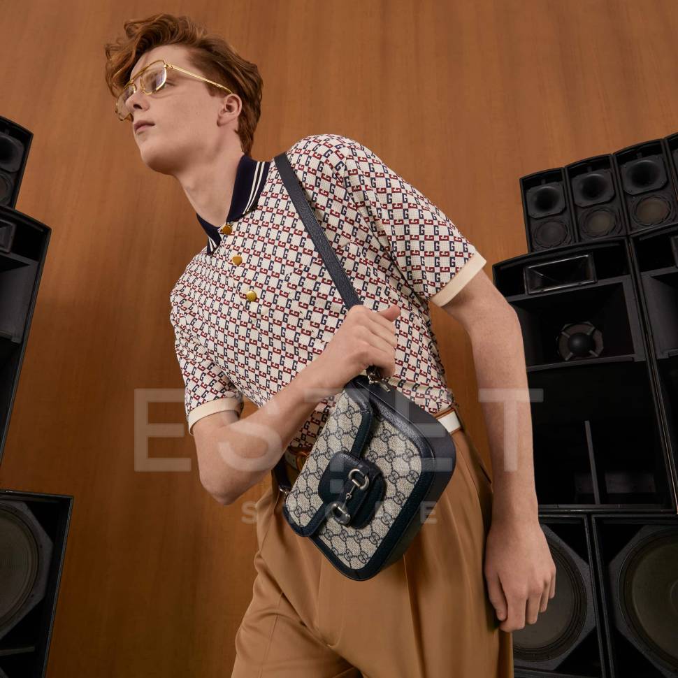Сумка Gucci Horsebit 1955 Бежевая