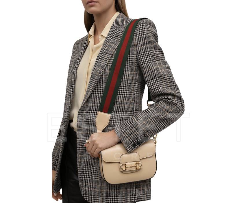 Сумка Gucci Horsebit 1955 Бежевая