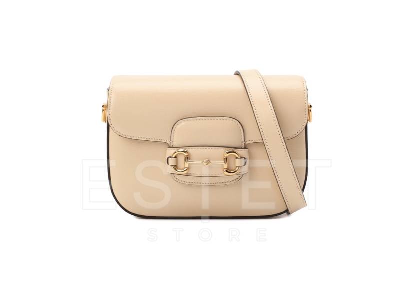 Сумка Gucci Horsebit 1955 Бежевая