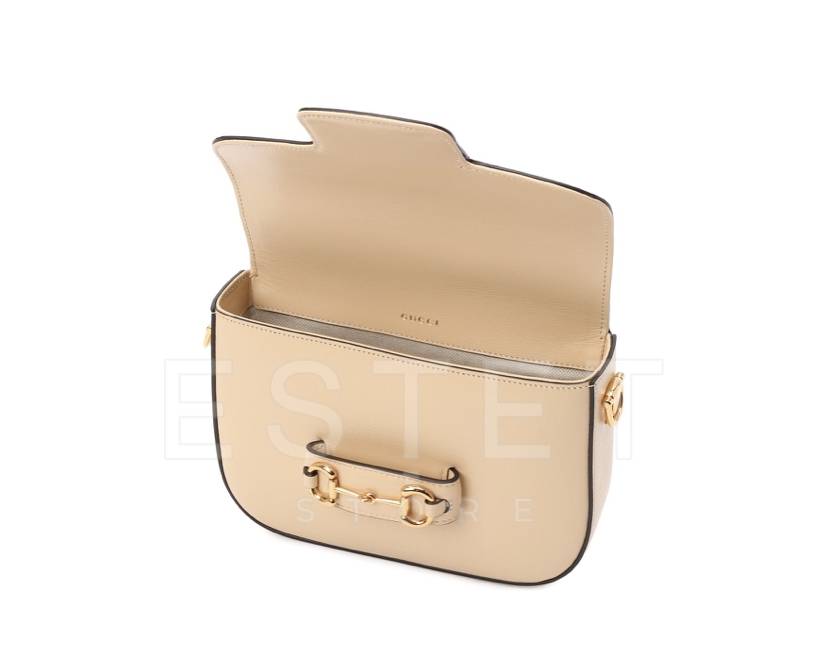 Сумка Gucci Horsebit 1955 Бежевая