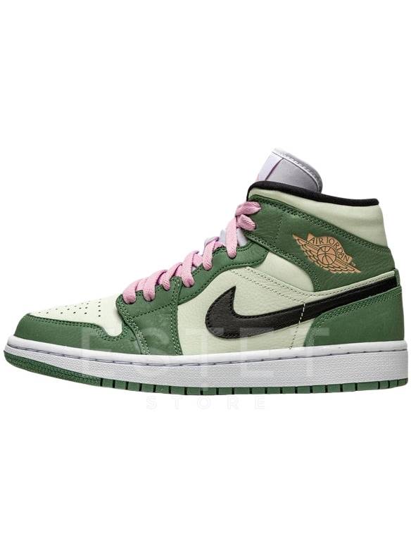 Кроссовки Nike Jordan 1 Mid Wmns Зеленые