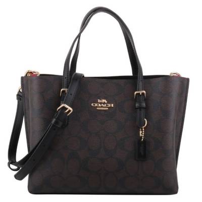 Сумка Coach Mollie Tote 25 Темно-коричневая