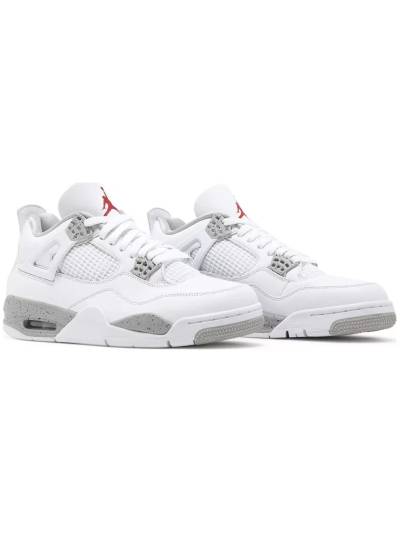 Кроссовки Nike Jordan 4 Retro White Oreo Белые