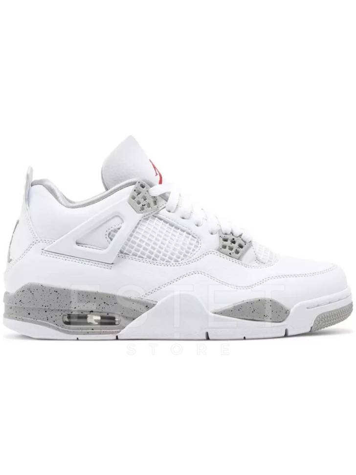Кроссовки Nike Jordan 4 Retro White Oreo Белые