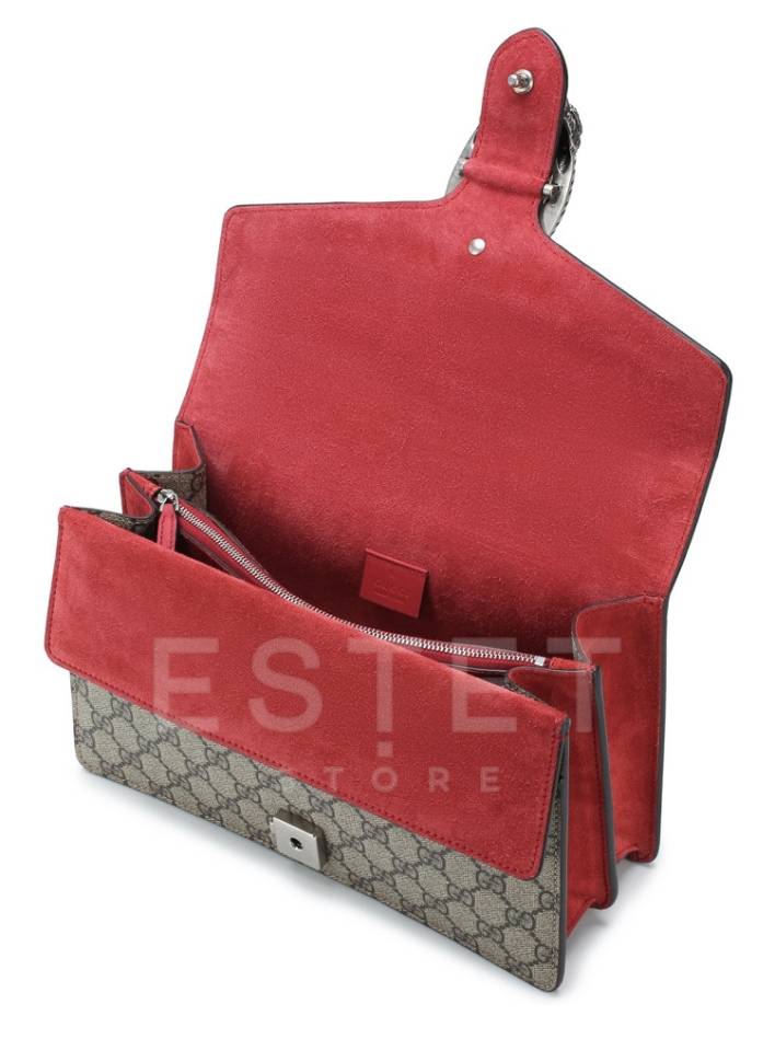 Сумка Gucci Dionysus Gg Supreme Small Бежевая