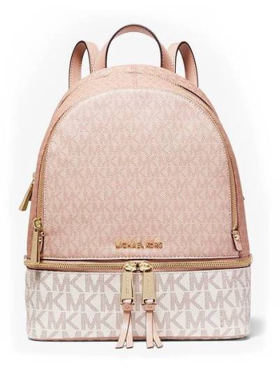 Рюкзак Michael Kors Rhea Medium Color-block Logo Белый