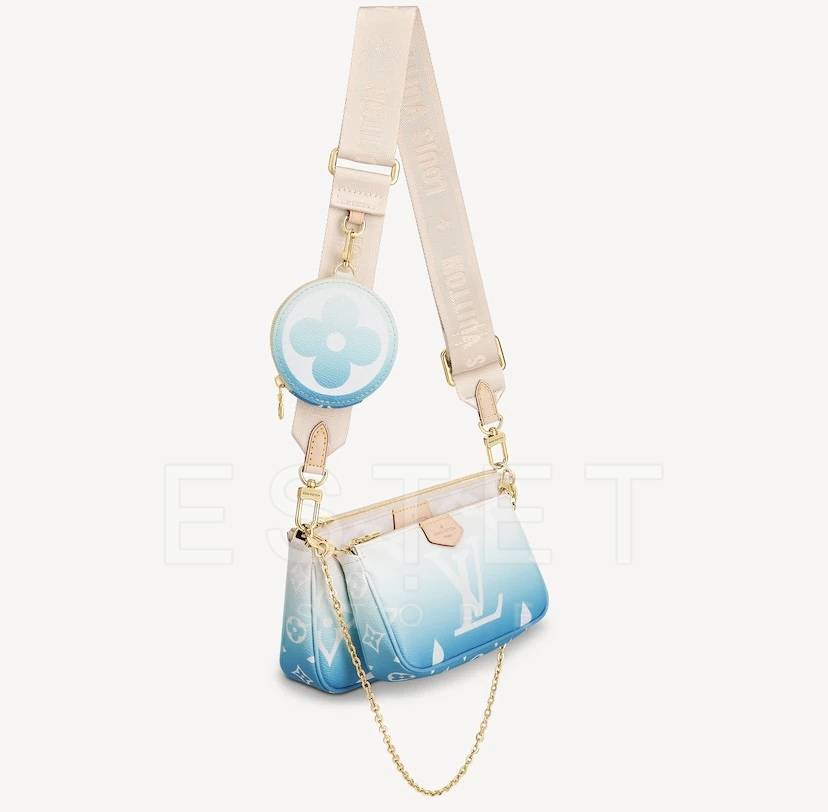Сумка Louis Vuitton Multi Pochette Accessoires Голубая