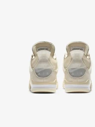 Кроссовки Nike Off-white X Air Jordan 4 Кремовые