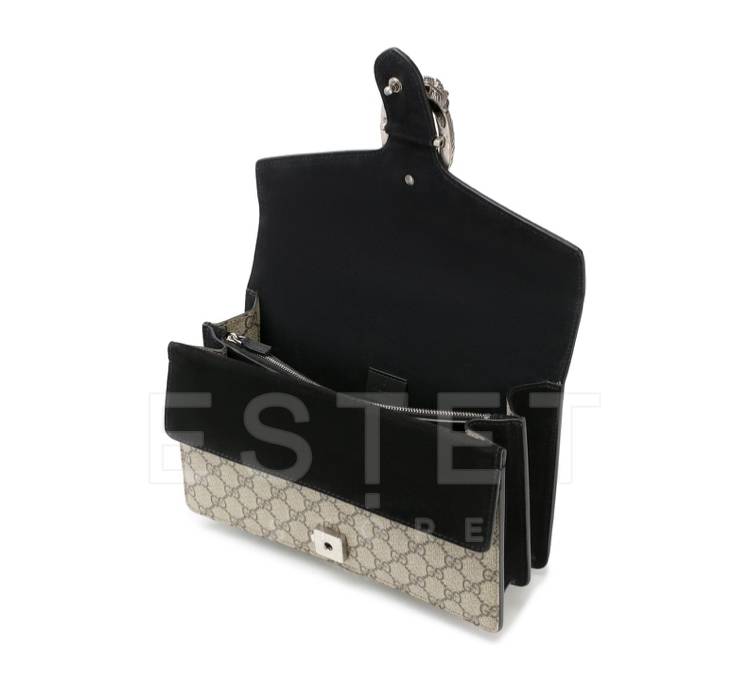Сумка Gucci Dionysus Gg Supreme Small Бежевая