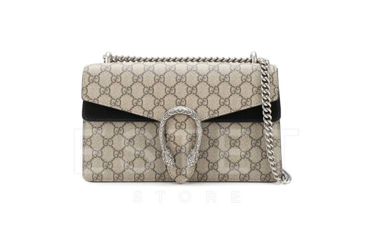 Сумка Gucci Dionysus Gg Supreme Small Бежевая