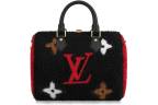 Сумка Louis Vuitton Speedy Bandouliere Monogram Teddy Fleece 25 Черная