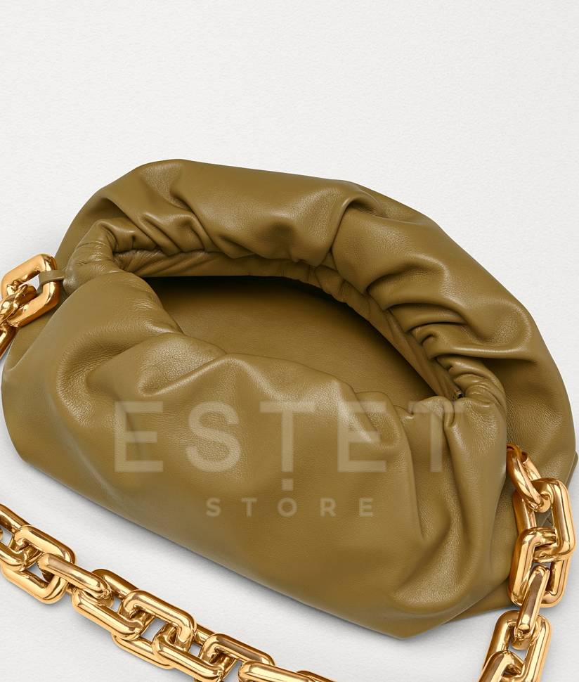 Сумка Bottega Veneta The Chain Pouch Коричнево-бежевая