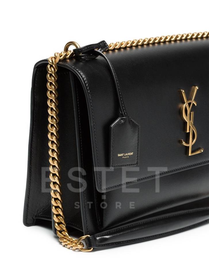 Сумка Saint Laurent Sunset Monogram Medium Черная