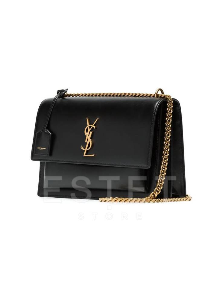 Сумка Saint Laurent Sunset Monogram Medium Черная