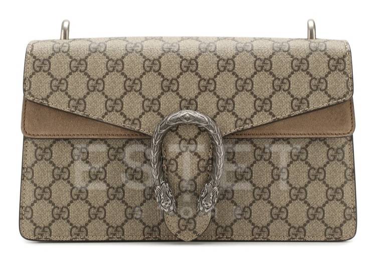 Сумка Gucci Dionysus Gg Supreme Small Бежевая
