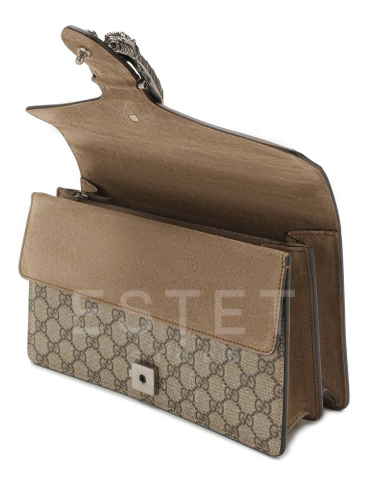 Сумка Gucci Dionysus Gg Supreme Small Бежевая