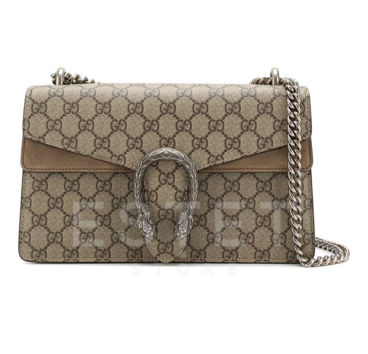 Сумка Gucci Dionysus Gg Supreme Small Бежевая