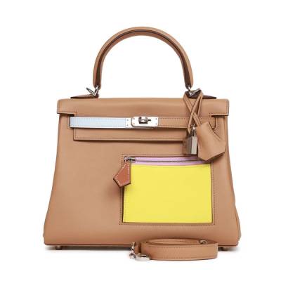Сумка Hermes Kelly 25 Бежевая