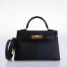 Сумка Hermes Kelly 20 Mini Sellier Черная