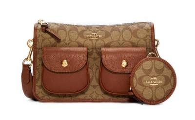 Сумка Coach Pennie Коричнево-бежевая