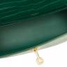 Сумка Hermes Kelly Pochette Emerald Shiny Зеленая
