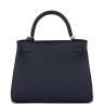 Сумка Hermes Kelly Retourne 28 Bleu Nuit Evercolor Темно-синяя