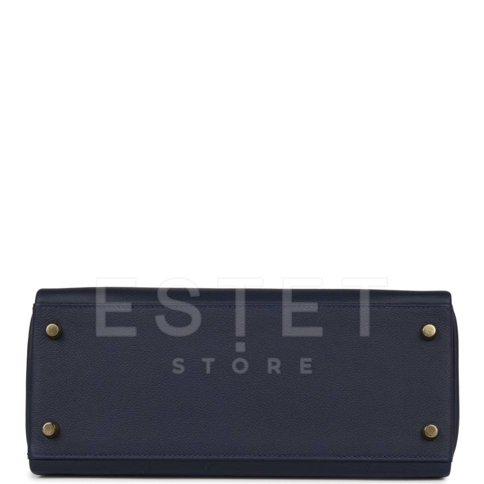 Hermes Kelly Retourne 28 Bleu Nuit Evercolor
