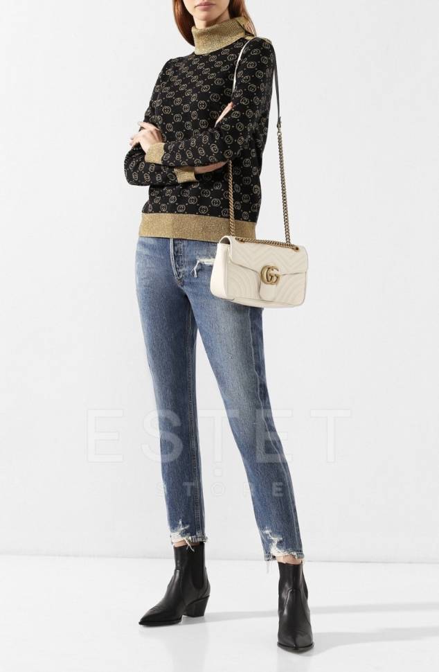 Сумка Gucci Gg Marmont Бежевая