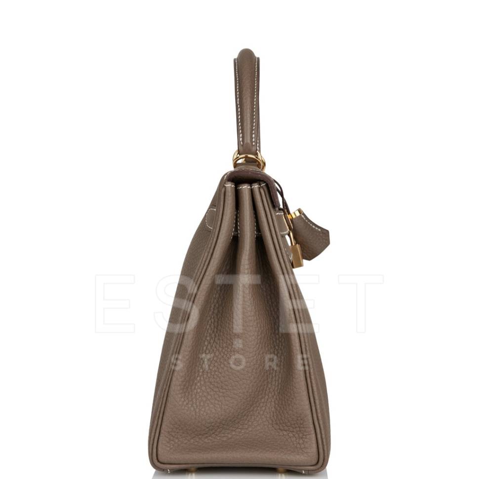 Сумка Hermes Kelly Retourne 28 Etoupe Clemence