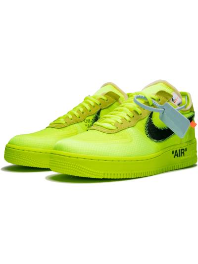 Кроссовки Off-white X Nike Air Force 1 Low Салатовые