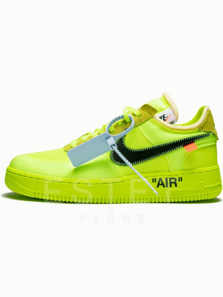 Кроссовки Off-white X Nike Air Force 1 Low Салатовые
