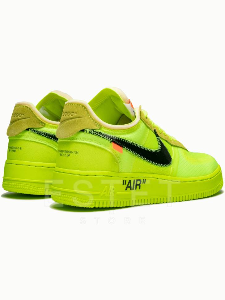 Кроссовки Off-white X Nike Air Force 1 Low Салатовые