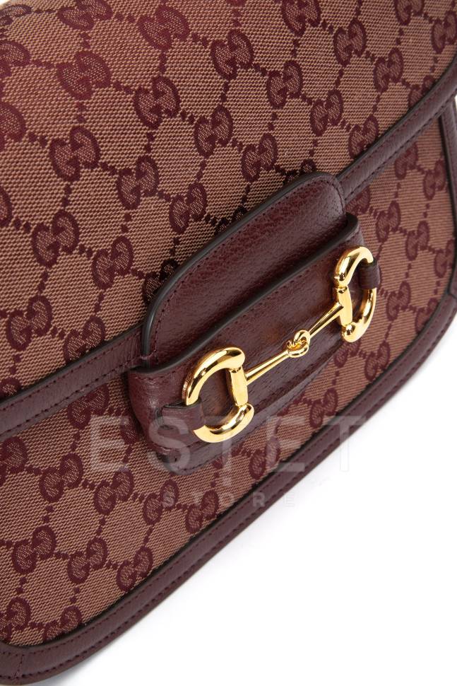 Сумка Gucci Horsebit Бордовая
