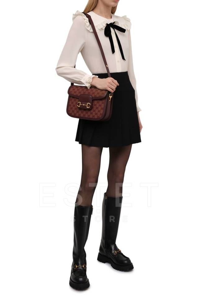 Сумка Gucci Horsebit Бордовая