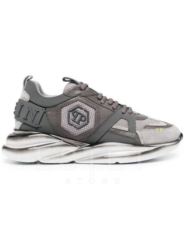 Кроссовки Philipp Plein Hexagon Серые