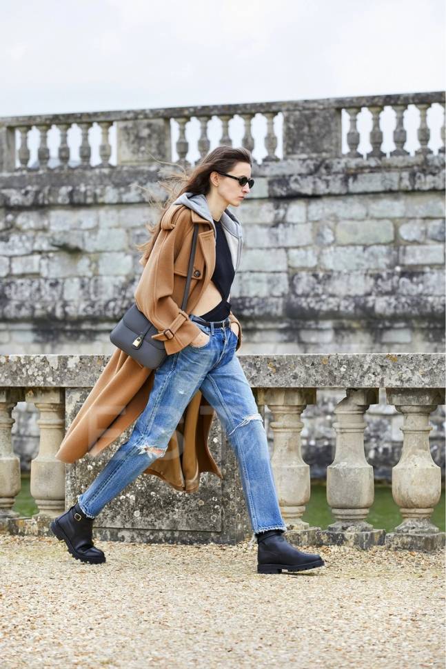 Сумка Celine Medium Tabou Темно-серая
