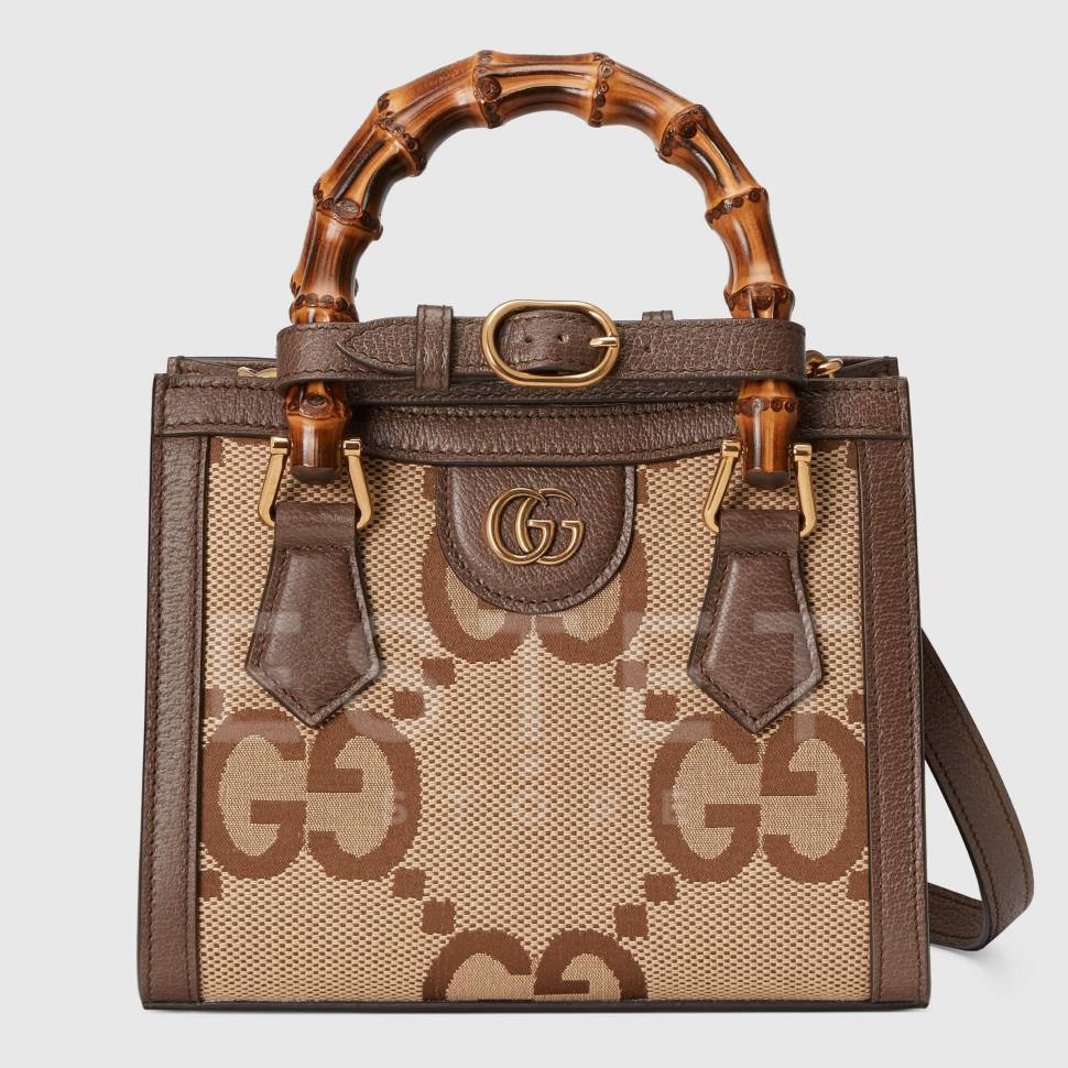 Сумка Gucci Diana Jumbo Gg Коричневая