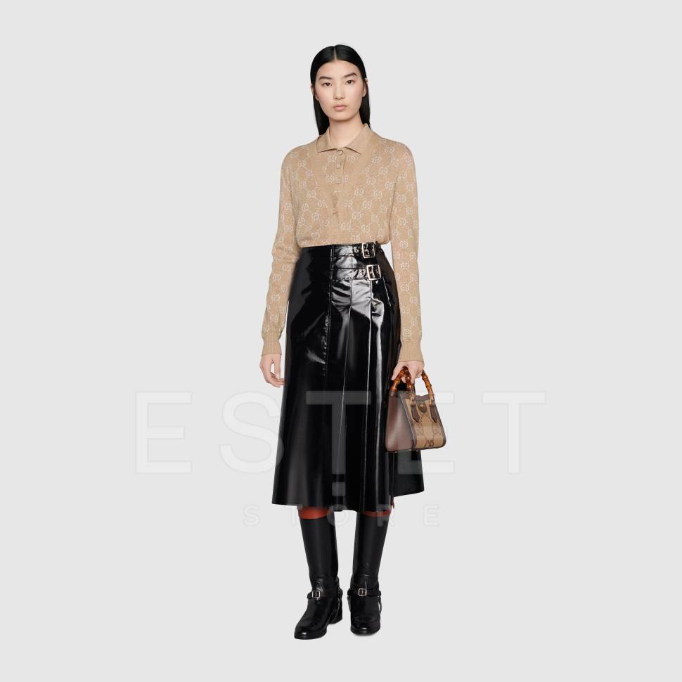 Сумка Gucci Diana Jumbo Gg Коричневая
